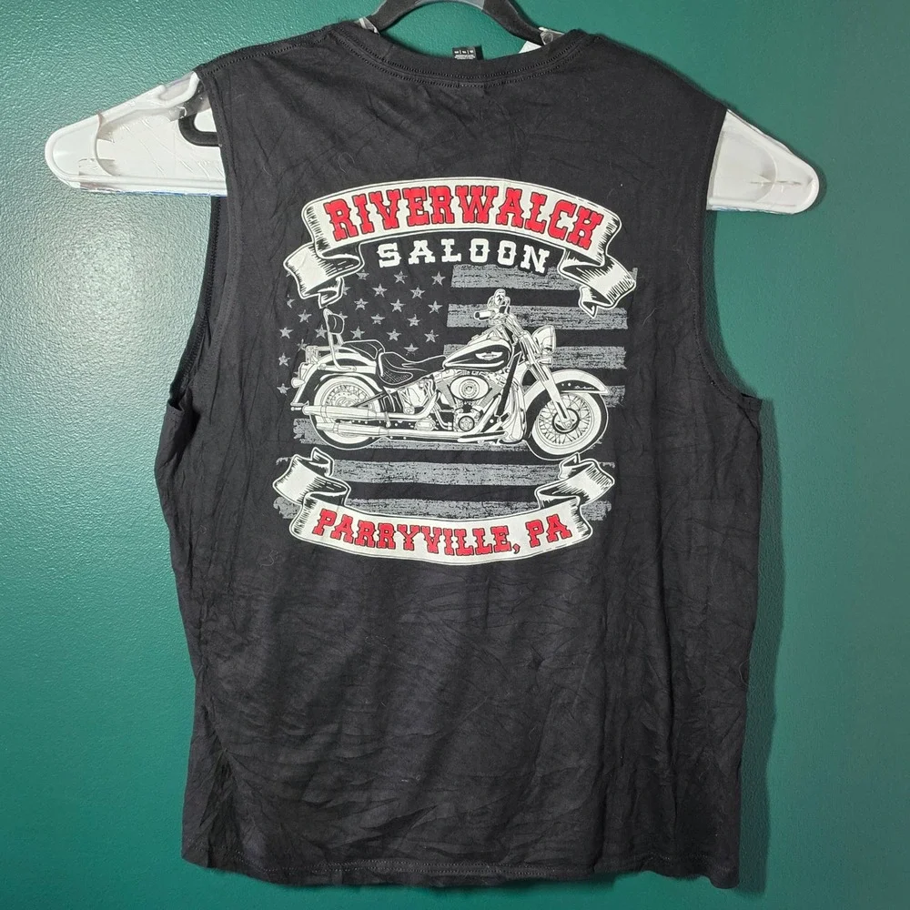 District Riverwalch Saloon Parryville PA Biker Muscle Tank Top Black XL